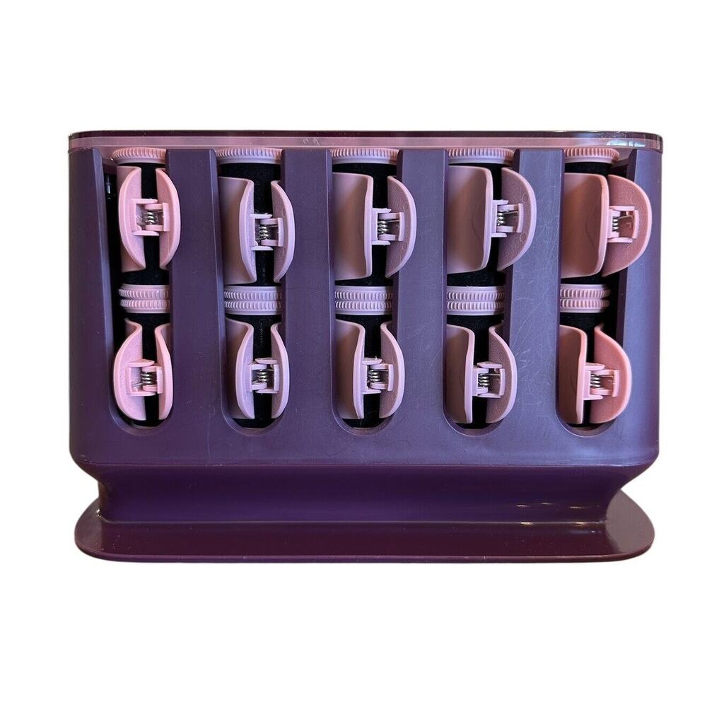 Remington Pro Purple Thermaluxe Advanced H9100S Hair Setter Rollers EUC Full Set